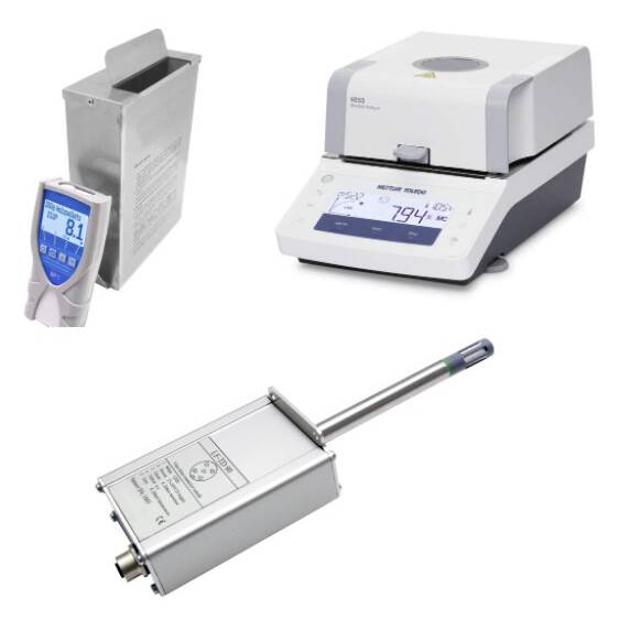 Moisture Measuring Instruments: Moisture Meters, Laboratory Moisture Analysers, Humidity Transmitters