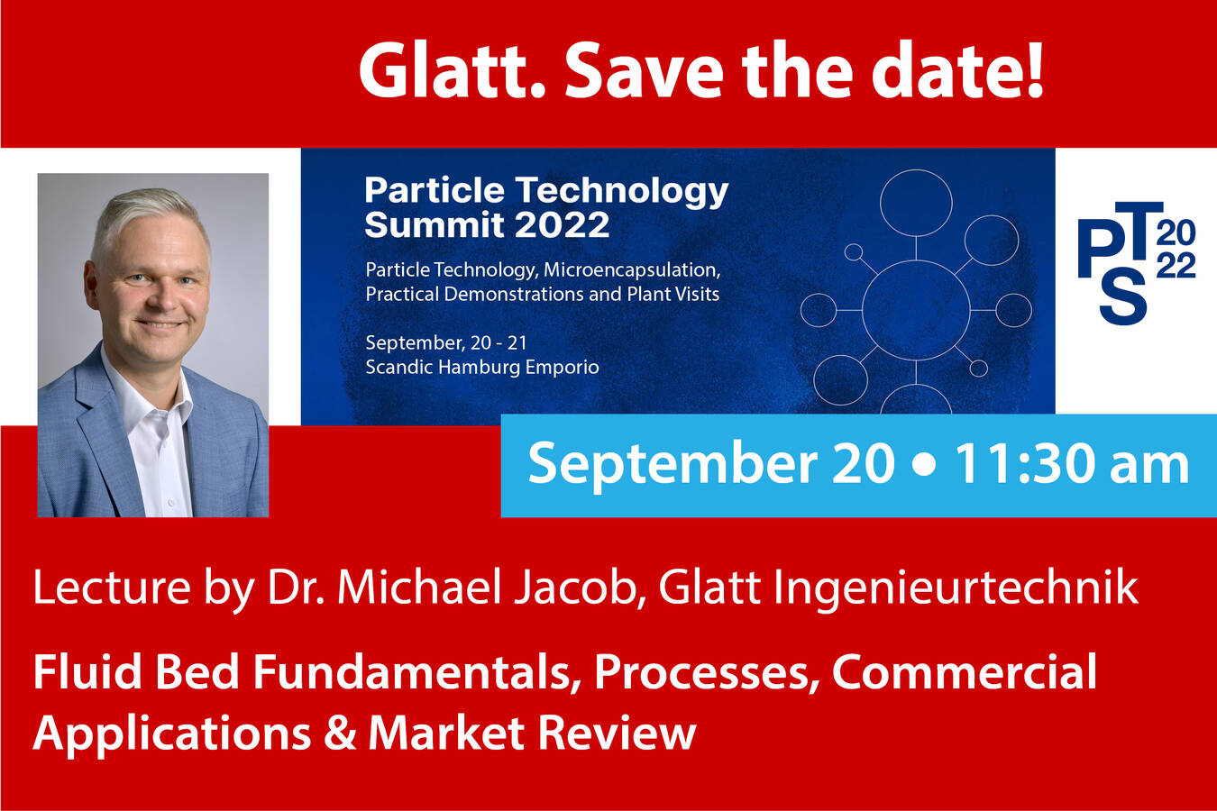 Treffen Sie Dr. Michael Jacob auf dem Parcticle Technology Summit 2022