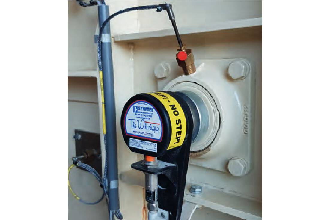 Ein PT100V3C-Sensor zur Messung der Lagertemperatur und ein WG-Drehzahl-Watchdog
