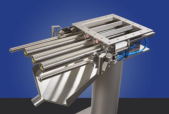 The next generation clean flow magnets require little installation height and remove metal particles as small as 30 µm from powders in the food, chemical, ceramic and other industries.