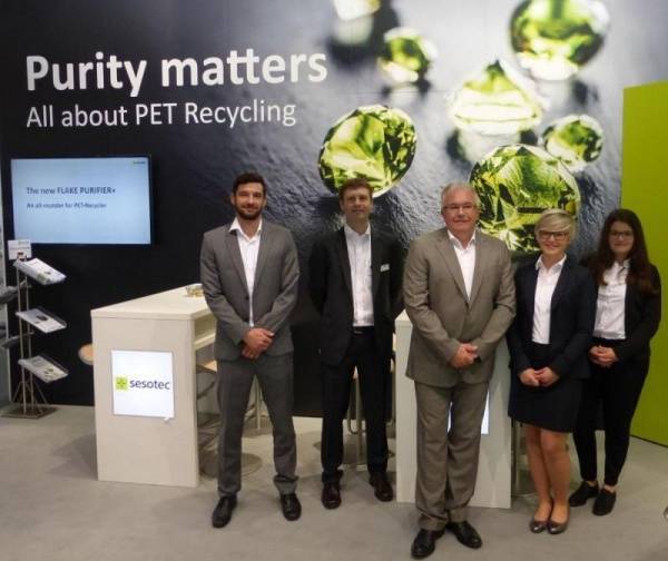 Presentation of innovative solutions for PET recycling  At the Drinktec 2017 Sesotec Sharpened its Profile as a Full-Range Supplier